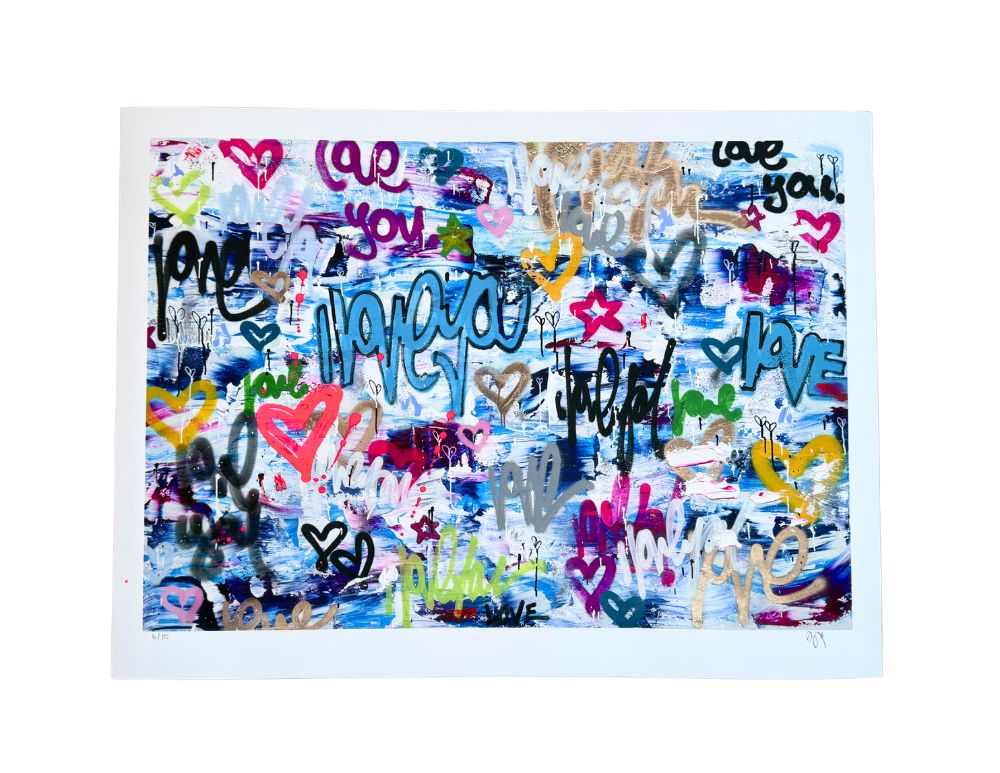 All My Love Poems Print - Hand Finished